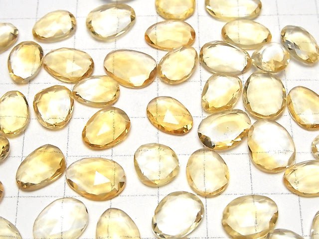 [Video] High Quality Citrine AAA Undrilled Freeform Single Sided Rose Cut 5pcs