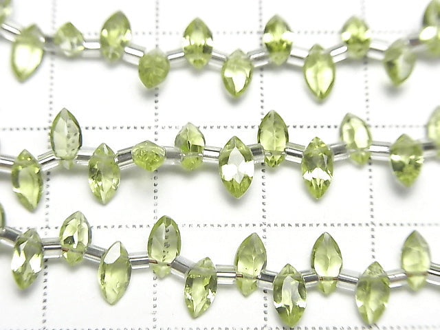 [Video] High Quality Peridot AAA- Marquise Faceted 6x3x2mm 1strand (26pcs )