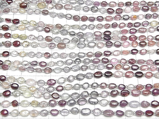 [Video] High Quality Non-heating multi color Sapphire AAA- Oval half or 1strand beads (aprx.7inch/18cm)