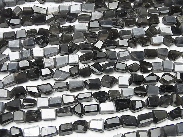 [Video] Black Moonstone AA++ Faceted Nugget half or 1strand beads (aprx.9inch / 23 cm)