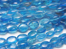 [Video] High Quality Neon Blue Apatite AA++ Oval half or 1strand beads (aprx.15inch / 36cm)