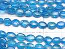 [Video] High Quality Neon Blue Apatite AA++ Oval half or 1strand beads (aprx.15inch / 36cm)