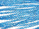 [Video] High Quality Neon Blue Apatite AA++ Oval half or 1strand beads (aprx.15inch / 36cm)