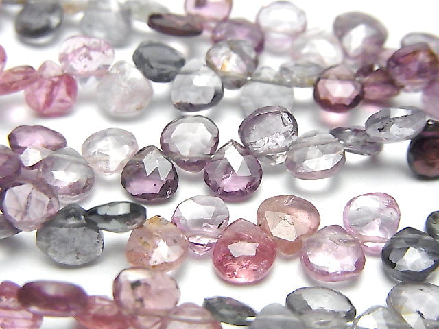 [Video] High Quality Multicolor Spinel AAA- Chestnut Faceted Briolette half or 1strand beads (aprx.7inch / 18cm)