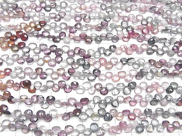[Video] High Quality Multicolor Spinel AAA- Chestnut Faceted Briolette half or 1strand beads (aprx.7inch / 18cm)