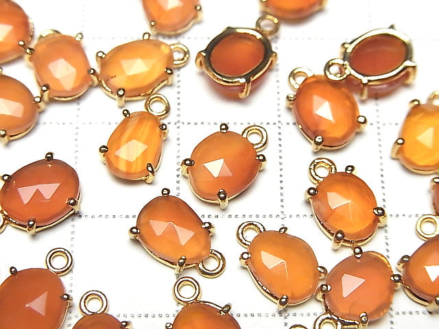 [Video] High Quality Carnelian AAA- Bezel Setting Freeform Rose Cut 18KGP 3pcs