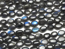 [Video] High Quality Black Labradorite AAA- Oval -Flat Nugget half or 1strand beads (aprx.12inch / 30cm)