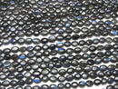 [Video] High Quality Black Labradorite AAA- Oval -Flat Nugget half or 1strand beads (aprx.12inch / 30cm)