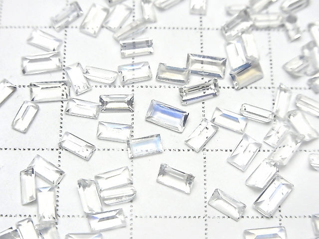 [Video] High Quality Rainbow Moonstone AAA- Undrilled Rectangle Faceted 5pcs