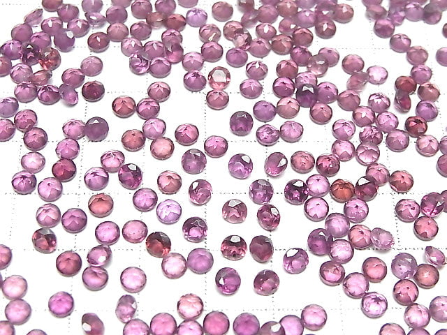 [Video]High Quality Malaya Garnet AAA- Loose stone Round Faceted 4x4mm 4pcs