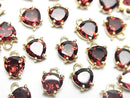 [Video] High Quality Mozambique Garnet AAA Bezel Setting Chestnut Faceted 6x6.5mm 18KGP 2pcs