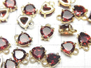 [Video] High Quality Mozambique Garnet AAA Bezel Setting Chestnut Faceted 6x6.5mm 18KGP 2pcs