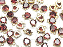 [Video] High Quality Mozambique Garnet AAA Bezel Setting Chestnut Faceted 6x6.5mm 18KGP 2pcs