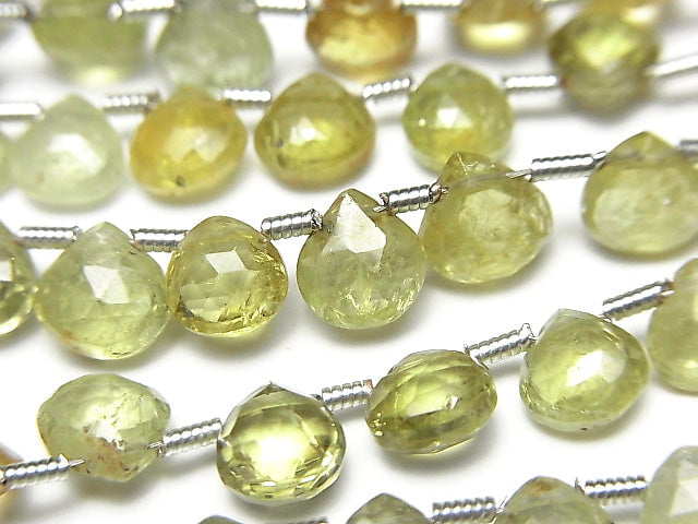 [Video]High Quality Grossular Garnet AA++ Chestnut Faceted Briolette 1strand beads (aprx.7inch/19cm)