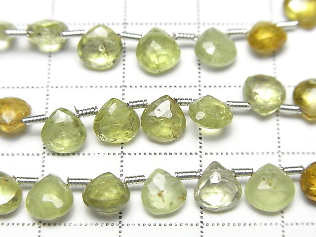 [Video]High Quality Grossular Garnet AA++ Chestnut Faceted Briolette 1strand beads (aprx.7inch/19cm)