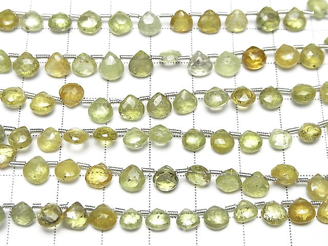[Video]High Quality Grossular Garnet AA++ Chestnut Faceted Briolette 1strand beads (aprx.7inch/19cm)