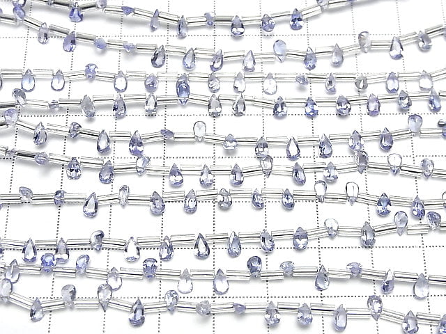 [Video] High Quality Tanzanite AAA Pear shape Faceted 5x3mm half or 1strand (18pcs )
