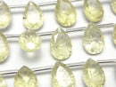 [Video] High Quality Lemon Quartz AAA Carved Pear shape Faceted 12x8mm 1strand (8pcs)