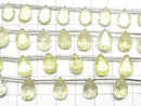 [Video] High Quality Lemon Quartz AAA Carved Pear shape Faceted 12x8mm 1strand (8pcs)