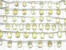 [Video] High Quality Lemon Quartz AAA Carved Pear shape Faceted 12x8mm 1strand (8pcs)