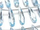 [Video] High Quality Sky Blue Topaz AAA- Pear shape Faceted 20x6mm half or 1strand (12pcs )