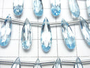 [Video] High Quality Sky Blue Topaz AAA- Pear shape Faceted 20x6mm half or 1strand (12pcs )