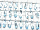 [Video] High Quality Sky Blue Topaz AAA- Pear shape Faceted 20x6mm half or 1strand (12pcs )