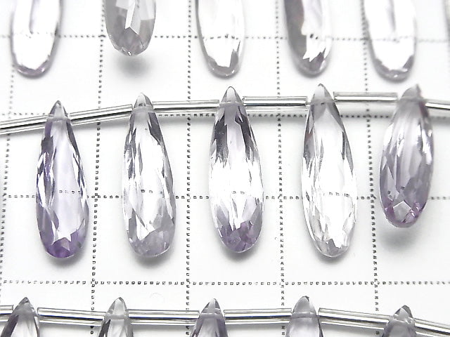 [Video]High Quality Pink Amethyst AAA Pear shape Faceted 20x6mm half or 1strand (8pcs)