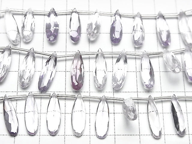 [Video]High Quality Pink Amethyst AAA Pear shape Faceted 20x6mm half or 1strand (8pcs)