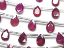 [Video]High Quality Ruby AAA Pear shape Faceted 7x5mm 1strand (8pcs )