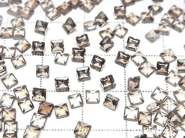 [Video]High Quality Smoky Quartz AAA Loose stone Square Faceted 3x3mm 10pcs