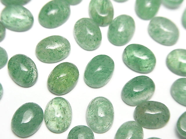 [Video] Green Aventurine AAA- Oval Cabochon 8x6mm 5pcs