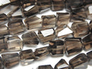 [Video]High Quality Smoky Quartz AAA- Faceted Nugget half or 1strand beads (aprx.7inch/18cm)