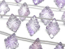 [Video]High Quality Amethyst AAA- Rosette Carving 16x12mm 1strand (6pcs)