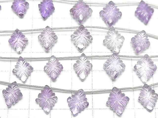 [Video]High Quality Amethyst AAA- Rosette Carving 16x12mm 1strand (6pcs)