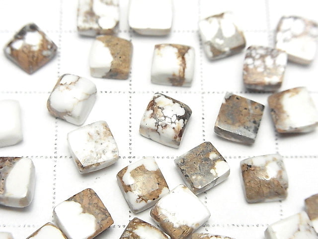 [Video] Wild Horse Square Cabochon 6x6mm 5pcs