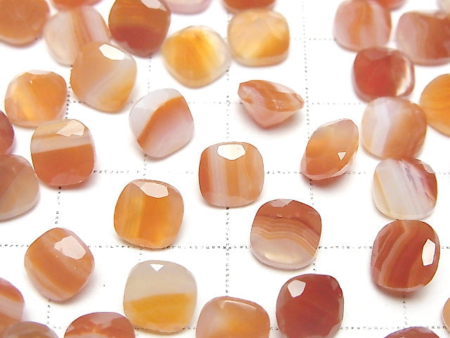 [Video] Mixed Carnelian Loose stone Square Faceted 8x8mm 5pcs