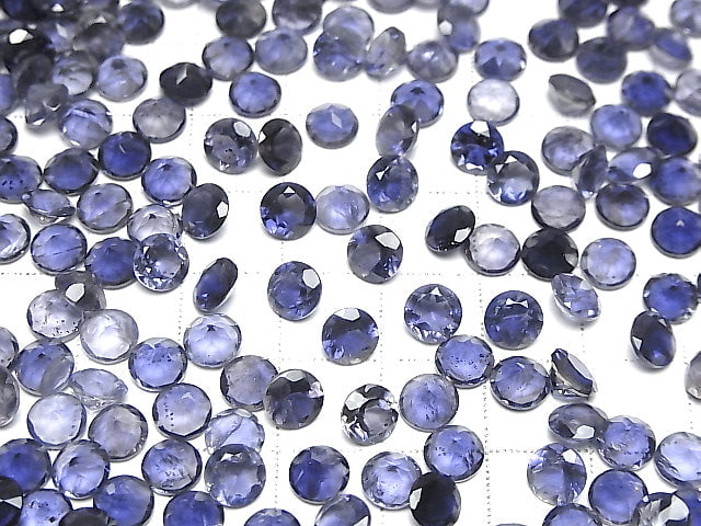 [Video] High Quality Iolite AAA Loose stone Round Faceted 6x6mm 3pcs