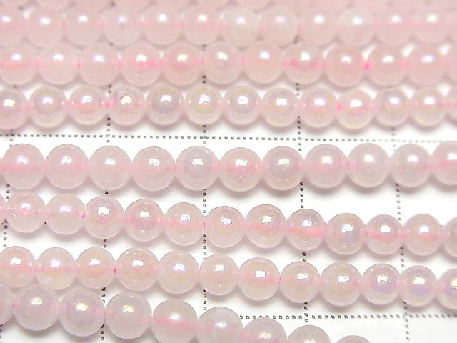 [Video] Flash, Rose Quartz Round 4mm 1strand beads (approx. 15 inches/38 cm)