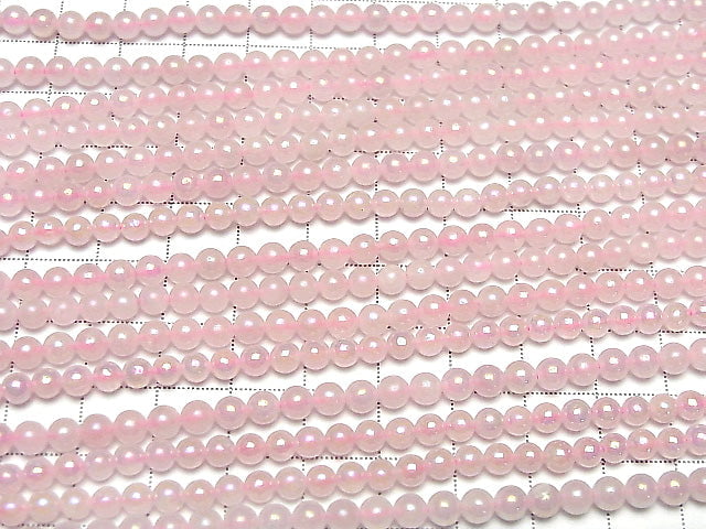 [Video] Flash, Rose Quartz Round 4mm 1strand beads (approx. 15 inches/38 cm)