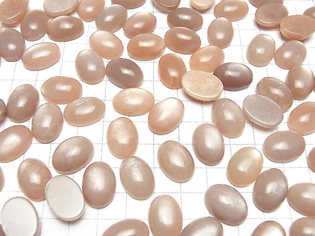 [Video] Peach Moonstone AA++ Oval Cabochon 18x13mm 2pcs