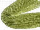 [Video]High Quality! Peridot AA++ Faceted Round 4mm 1strand beads (aprx.15inch/37cm)