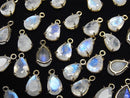 [Video] High Quality Rainbow Moonstone AA++ Bezel Setting Pear shape Faceted 9x6mm 18KGP 2pcs $7.79!