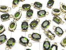 [Video]High Quality Chrome Diopside AAA Bezel Setting Oval Faceted 7x5mm 18KGP 1pc