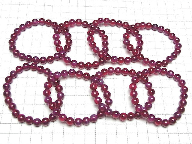 [Video] Synthetic Star Ruby AAA Round 8mm Bracelet