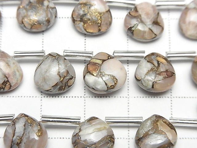 [Video] Copper Pink Opal AAA Chestnut (Smooth) 10x10mm 1strand (8pcs)