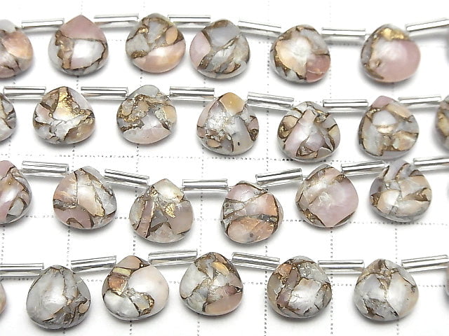 [Video] Copper Pink Opal AAA Chestnut (Smooth) 10x10mm 1strand (8pcs)