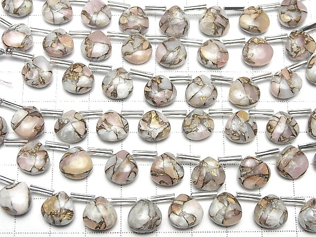 [Video] Copper Pink Opal AAA Chestnut (Smooth) 10x10mm 1strand (8pcs)