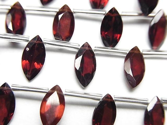 [Video]High Quality Mozambique Garnet AAA Marquise Faceted 10x5mm 1strand (8pcs)