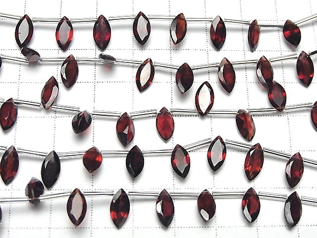 [Video]High Quality Mozambique Garnet AAA Marquise Faceted 10x5mm 1strand (8pcs)
